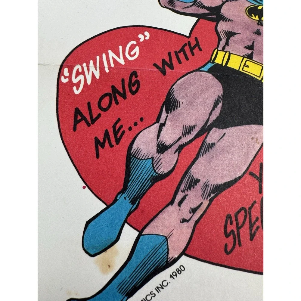 VTG 80's DC Comics Valentine's Day Cards (5) AQUAMAN Batman Superman‎ Unused